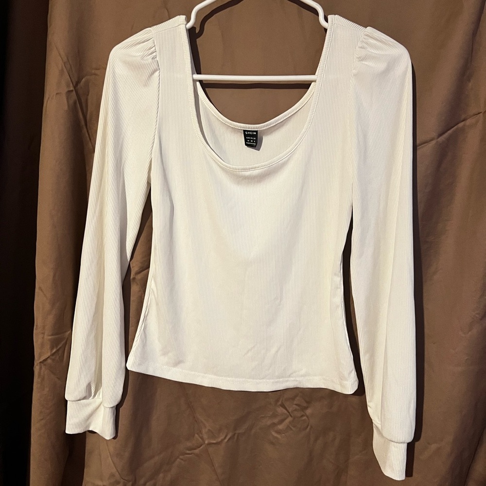 White Long Sleeve Top